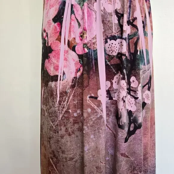 Vintage Y2K Fairy Regency Maxi Dress Purple Floral Forest Romantic Women Small - Picture 8 of 13